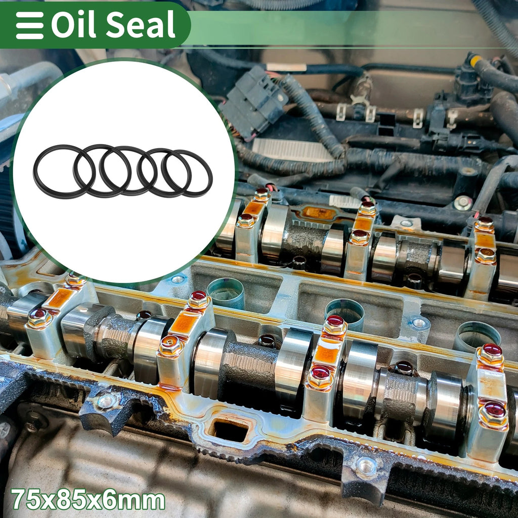 Set of 5 Oil Seal Rotary Shaft Seal NBR Rubber 75x85x6mm