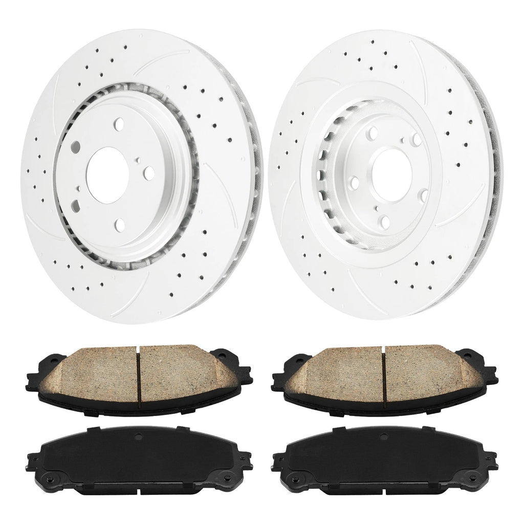 Front Drilled Slotted Rotors for Lexus RX 350 (2010–2015)