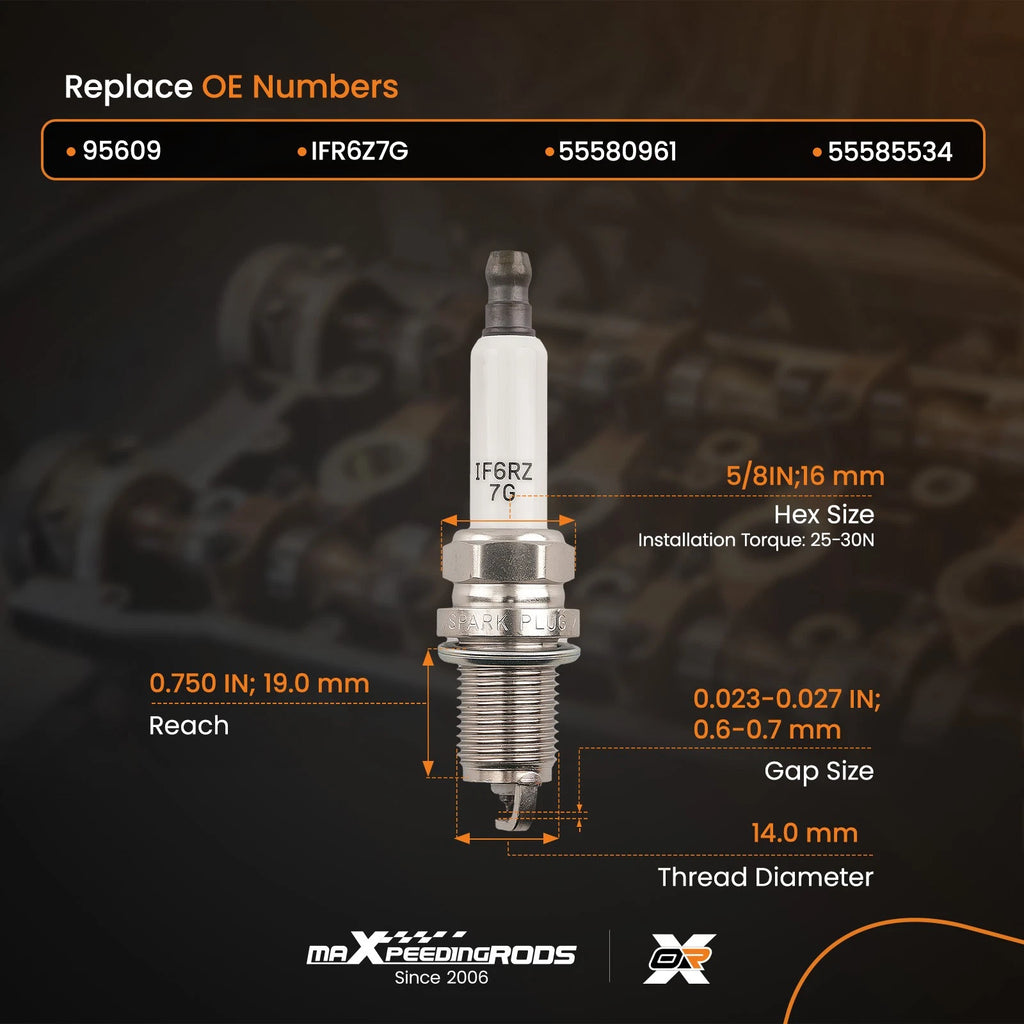 Iridium Platinum Spark Plugs for Chevrolet Sonic (2012–2018)