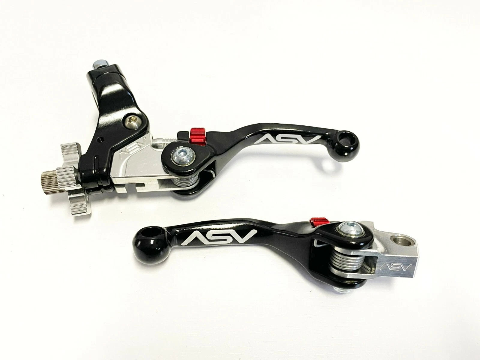 ASV F4 Unbreakable Shorty Black Folding Brake & Clutch Levers for YZ 125/250/450F (2002–2023)