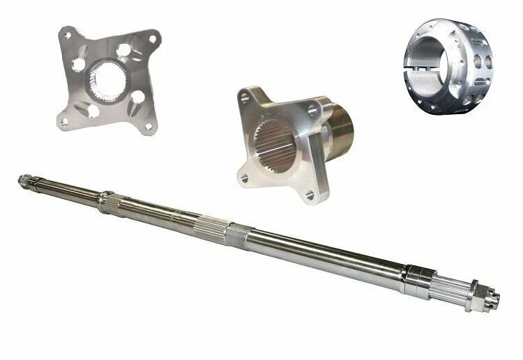 Lonestar LSR Rear Axcalibar Axle + Sprocket Hub + Brake Hub + Lock Nut for KFX450R (2008–2018)