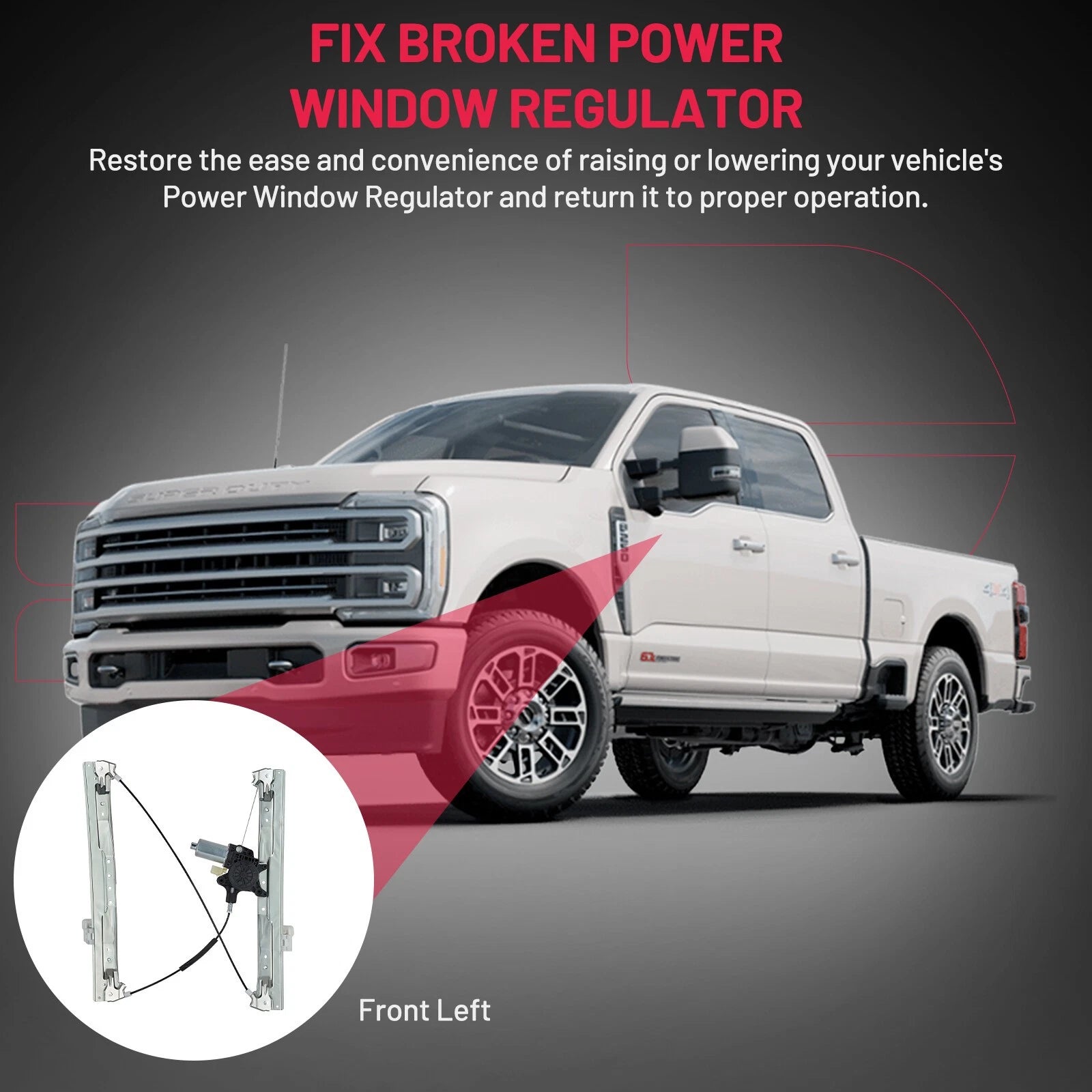 Front Right Power Window Regulator with Motor for Chevrolet Impala (2000–2001)