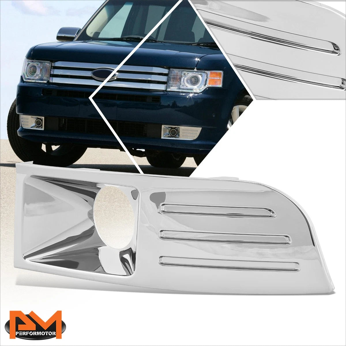 Front Right Fog Light Lamp Bezel Chrome for Ford Flex (2009–2012)