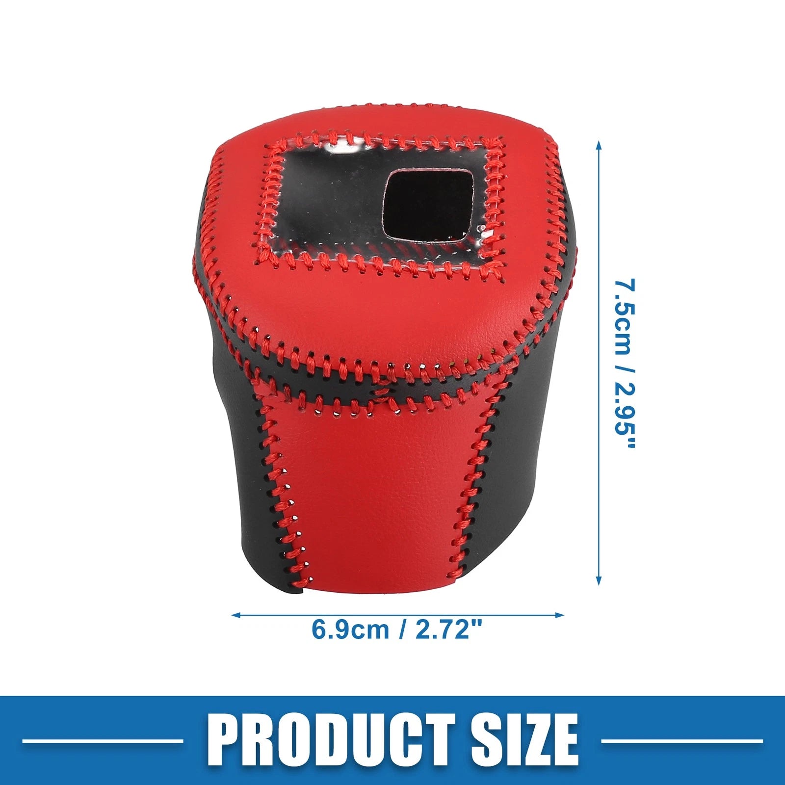 Automatic Gear Shift Knob Cover for Nissan Rogue (2021–2023) Black Red 767153232251