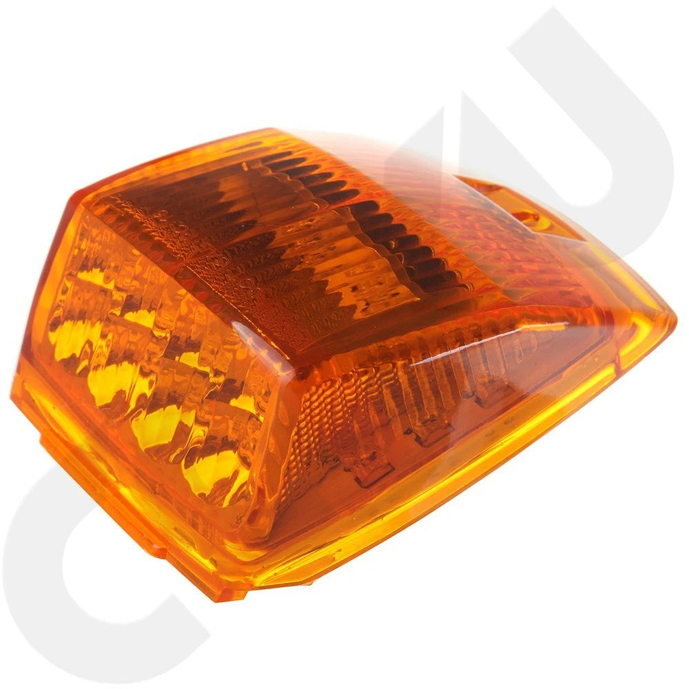 Set of 7 Amber Cab Marker Roof Lights with Reflector for International/Isuzu