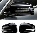 Gloss Black Mirror Cover Cap for Mercedes Benz W204 W212 W176 W246 W117 X156 (2010–2019)
