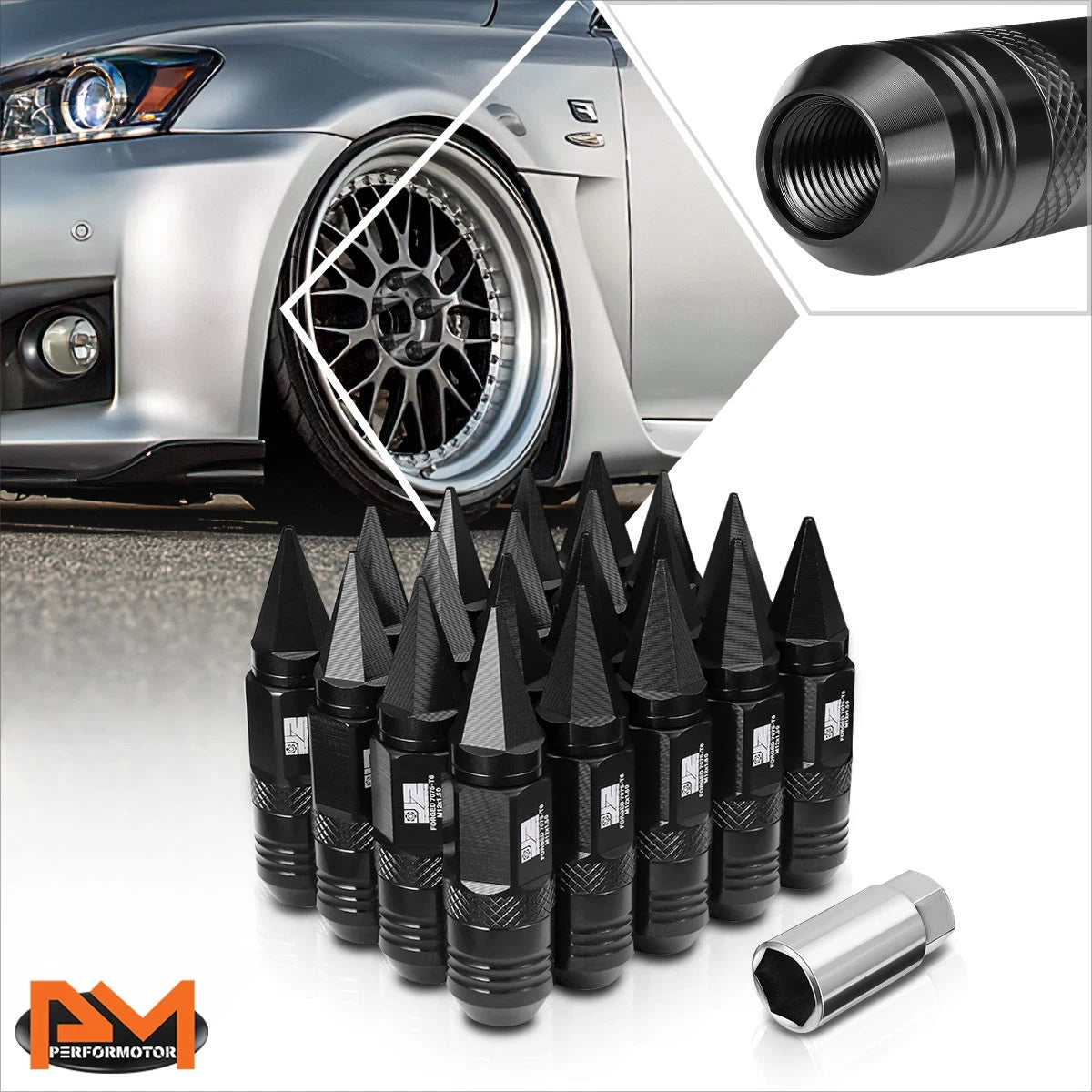 20Pcs M12 x 1.5 Open/Closed End Acorn Lug Nuts for Universal Fit (Various)