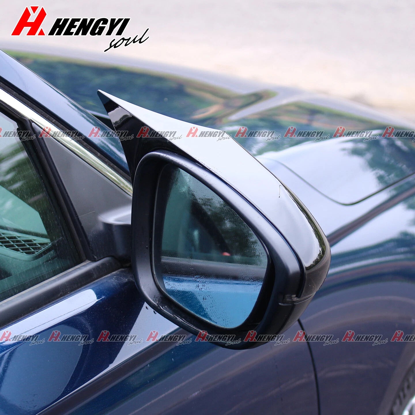 2X Glossy Black M Horn Style Side Mirror Cover Caps for Honda Accord (2023–2023)