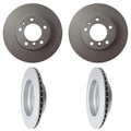 Hella Brake Rotors Kit 302mm Front 300mm Rear for BMW E34 540i (1994–1995)