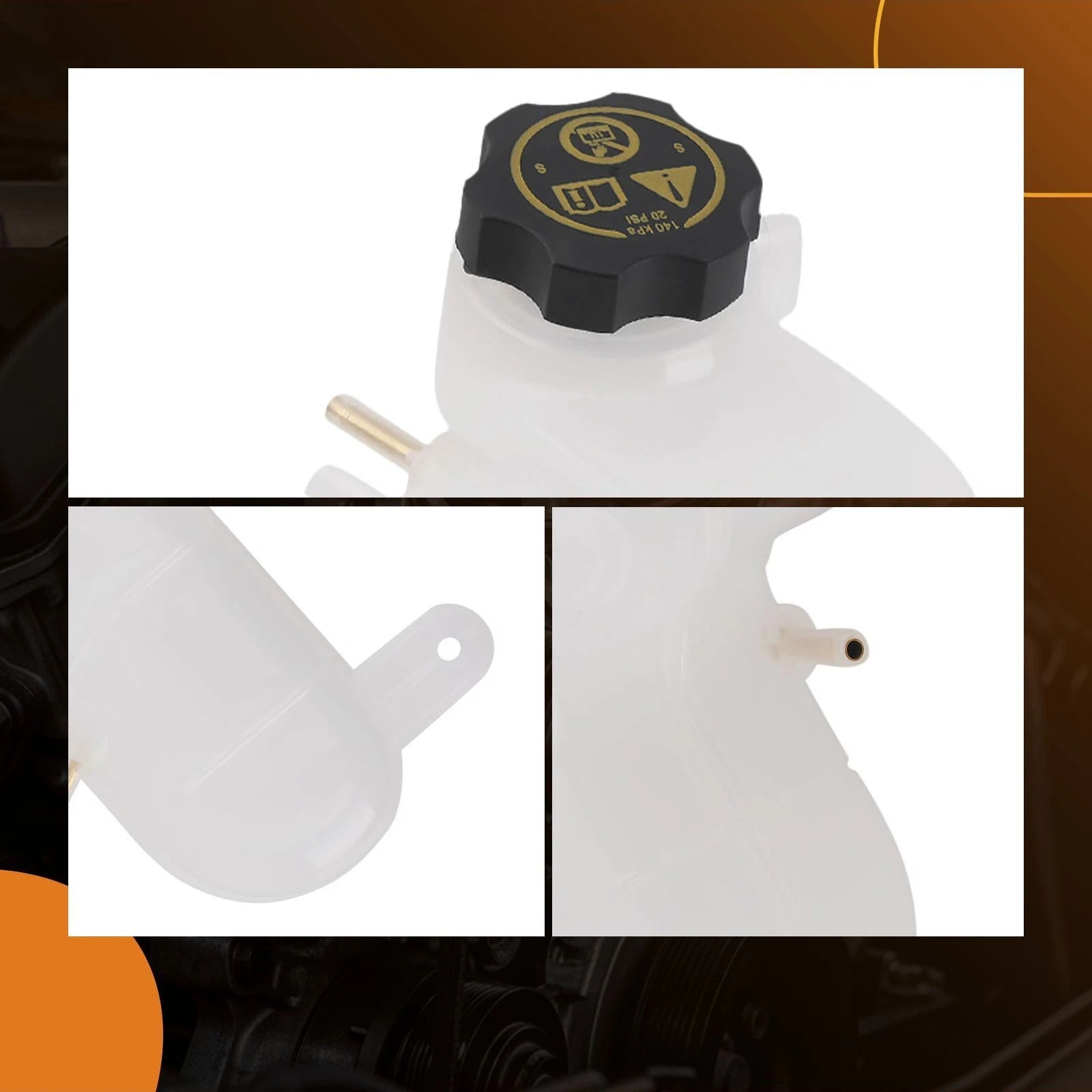Engine Coolant Reservoir w/ Cap for Chevrolet Spark LT/LS/ACTIV (2016–2022) 94511521