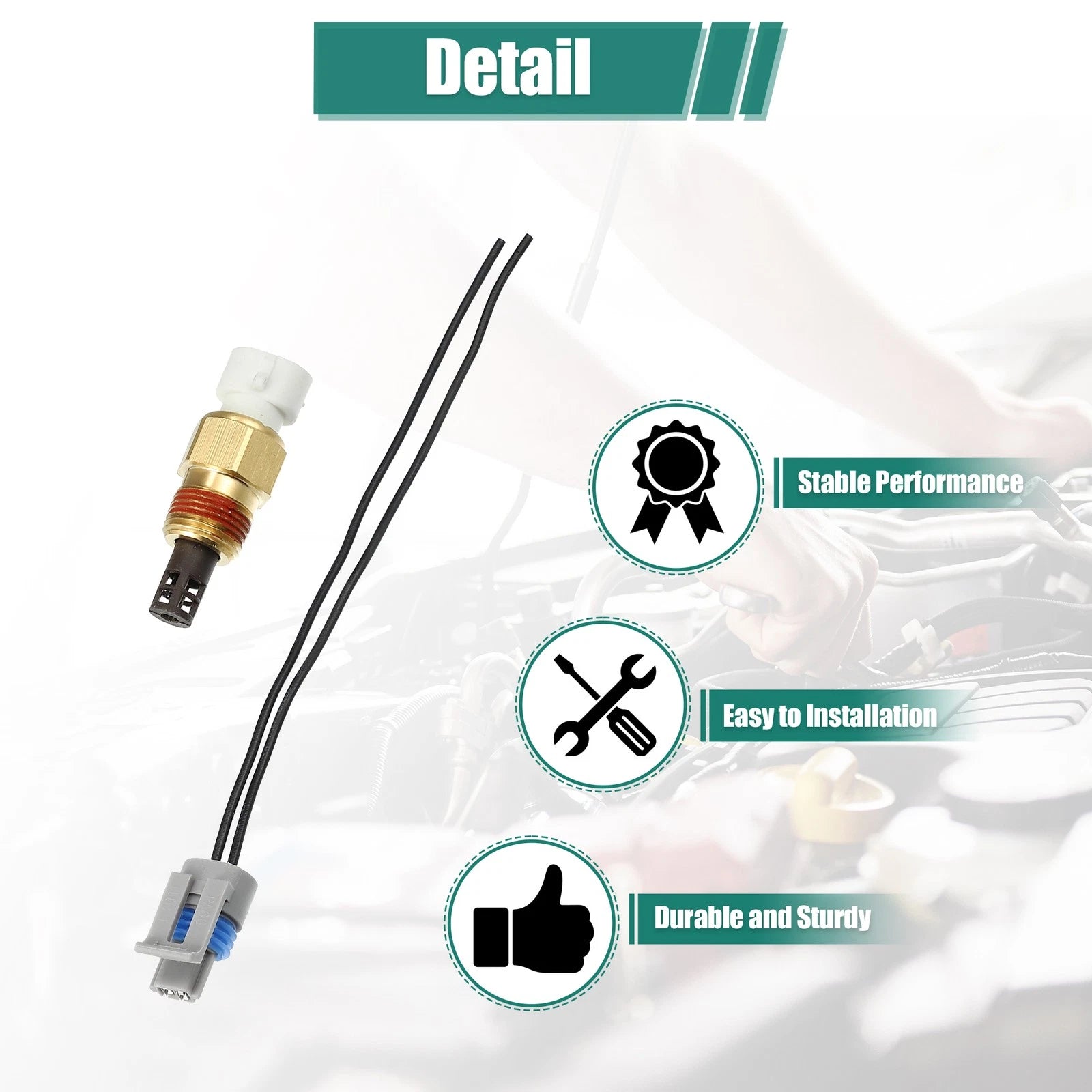Intake Air Temperature Sensor Kit for Cadillac Chevrolet (25036751, 25037225)