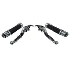 CNC Titanium Extendable Brake Clutch Levers & Grips for Daytona 675 (2006-2018)
