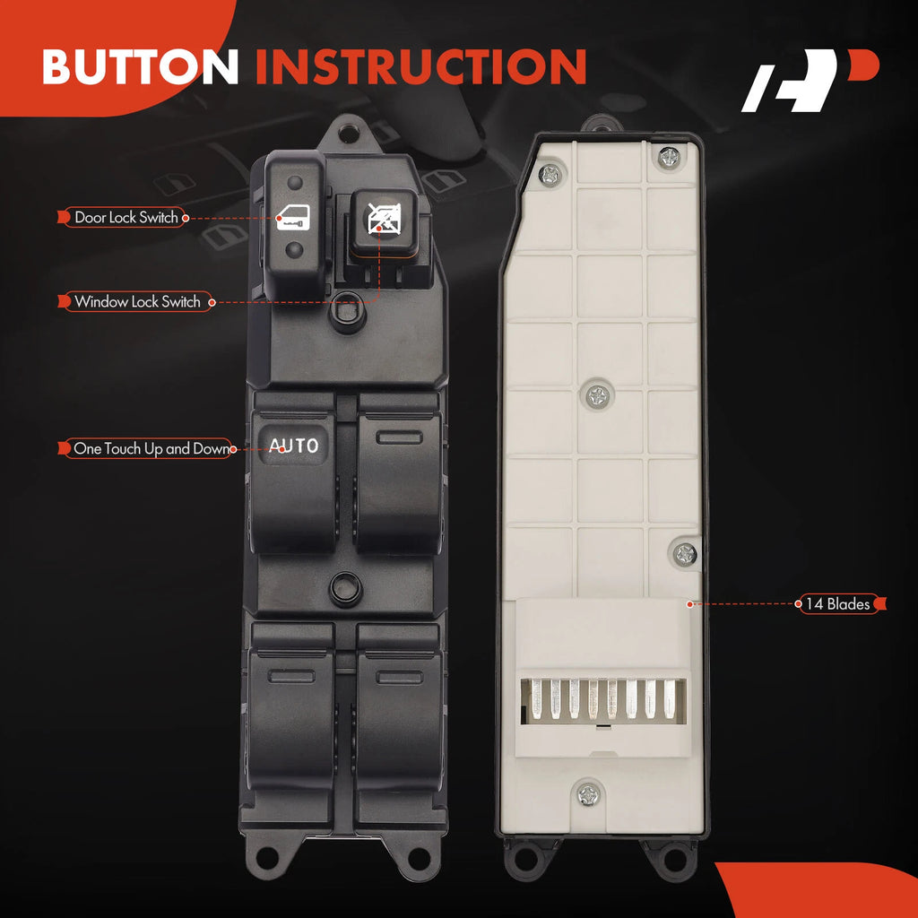 Front Left Power Window Switch for Toyota Camry (1997-2001) (1998-2002)