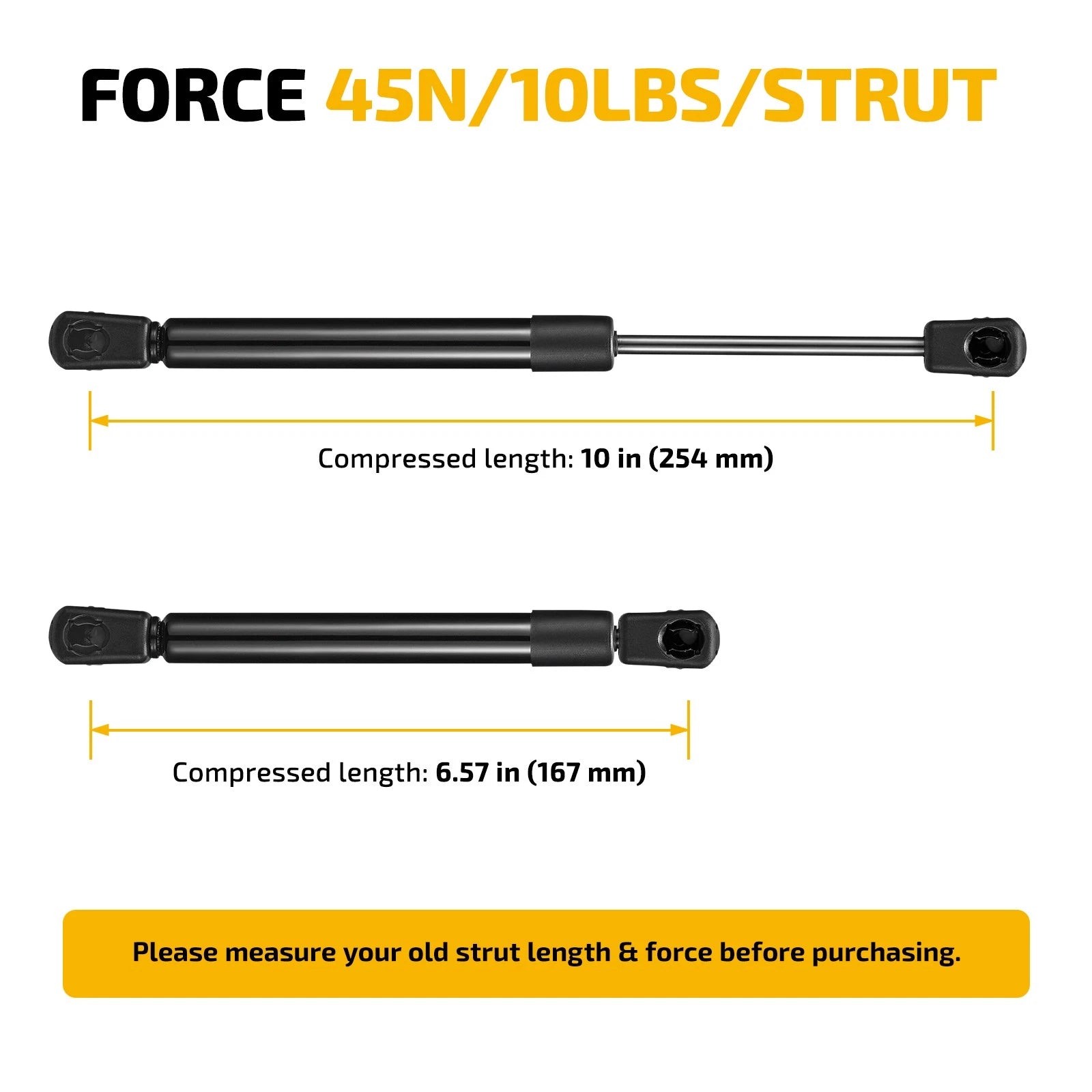 2X Gas Spring Shock Strut Lift Support for Cabinet SX100P10