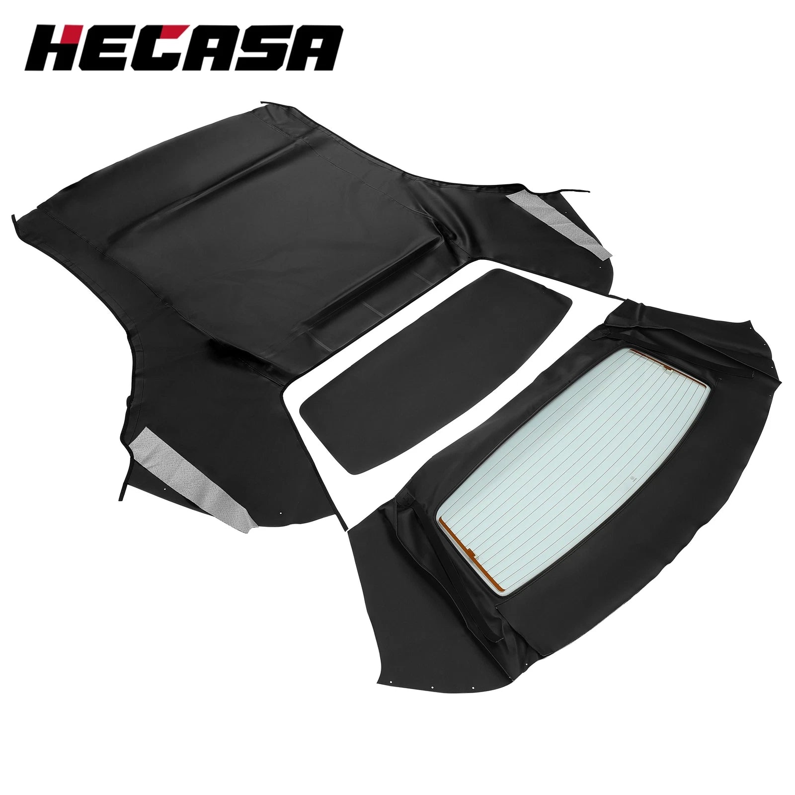 Soft Top for Ford Mustang Convertible (1994–2004) with Heated Glass Window Black