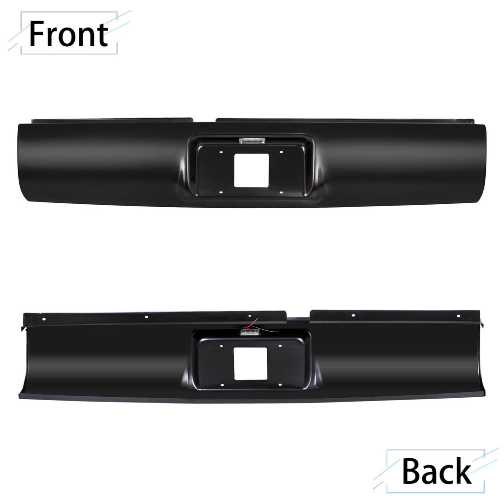 Rear Bumper Roll Pan w/ LED License Light for Chevy GMC S10 Sonoma (1994–2003)