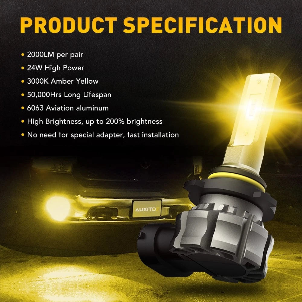 4X H10 Canbus LED Fog Lights Bulb for RAM 1500 2500 3500 (2010–2023)