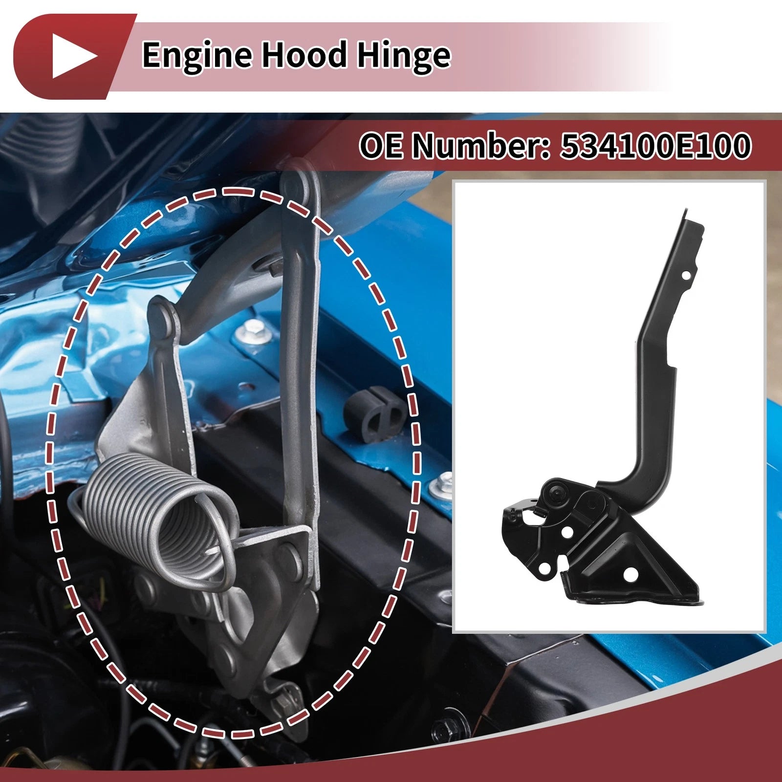 Hood Hinge for Toyota Highlander (2009–2015) Right Side