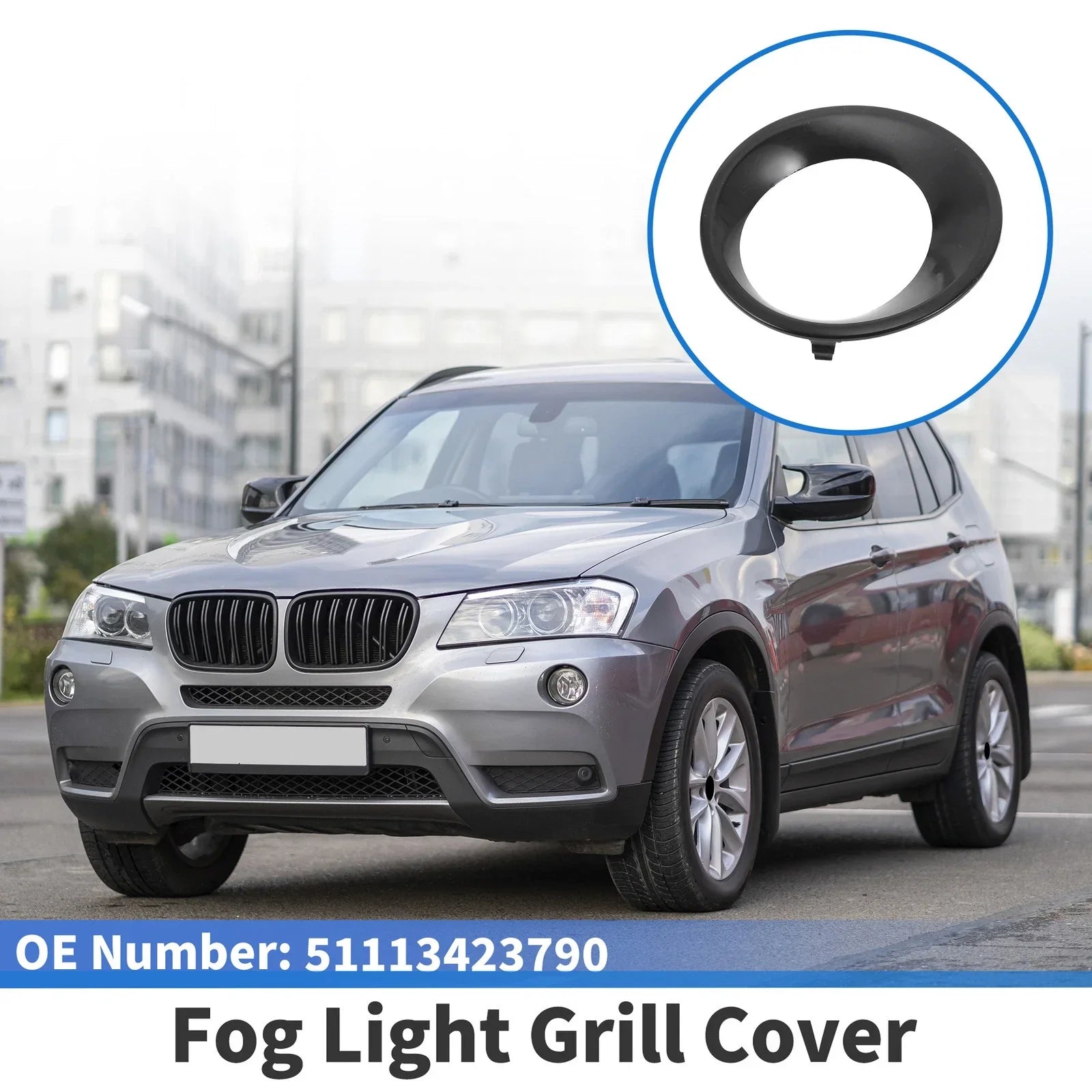 1 x Front Right Fog Light Grill for BMW X3 (2007-2010)
