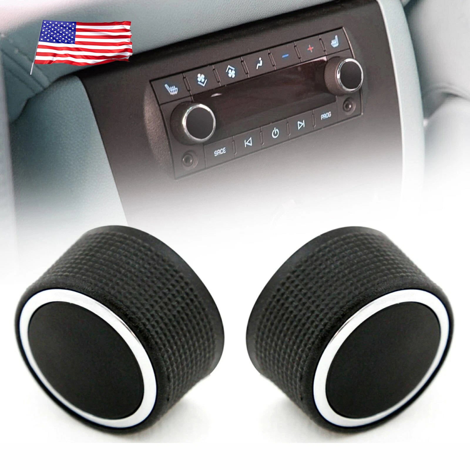 Rear Radio Volume Control Knobs for Chevrolet Silverado Cadillac