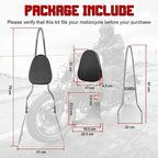 Chrome Sissy Bar Backrest Pad for Harley Sportster XL 1200 (2004-2016)