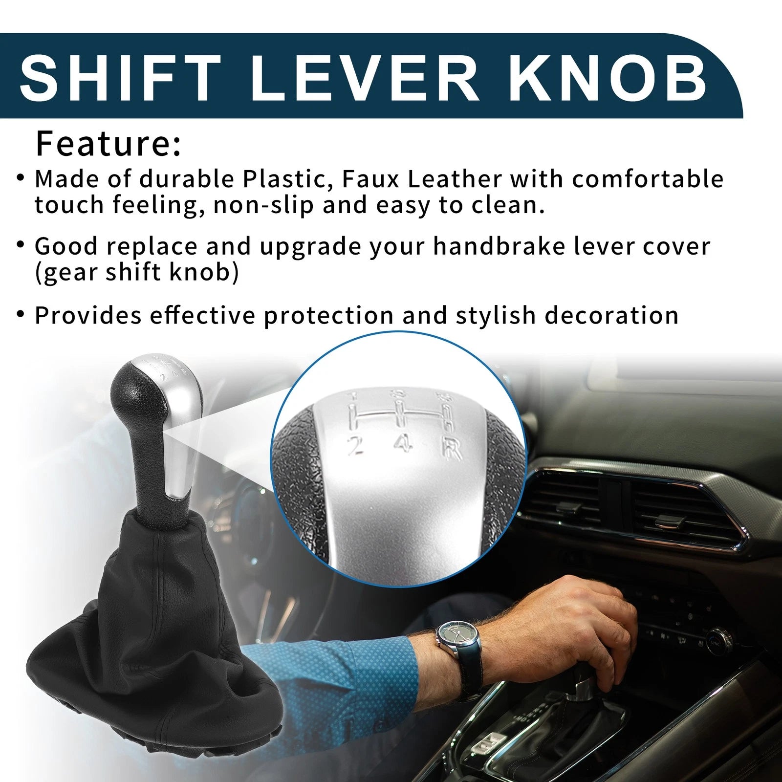 5 Speed Gear Shift Knob with Cover for Chevrolet Spark (2013–2022)