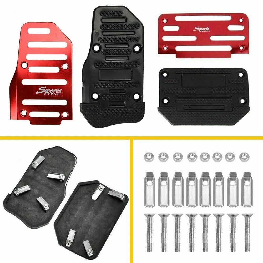 Set of 2 Non-Slip Accelerator Brake Pedal Covers for Universal Fit