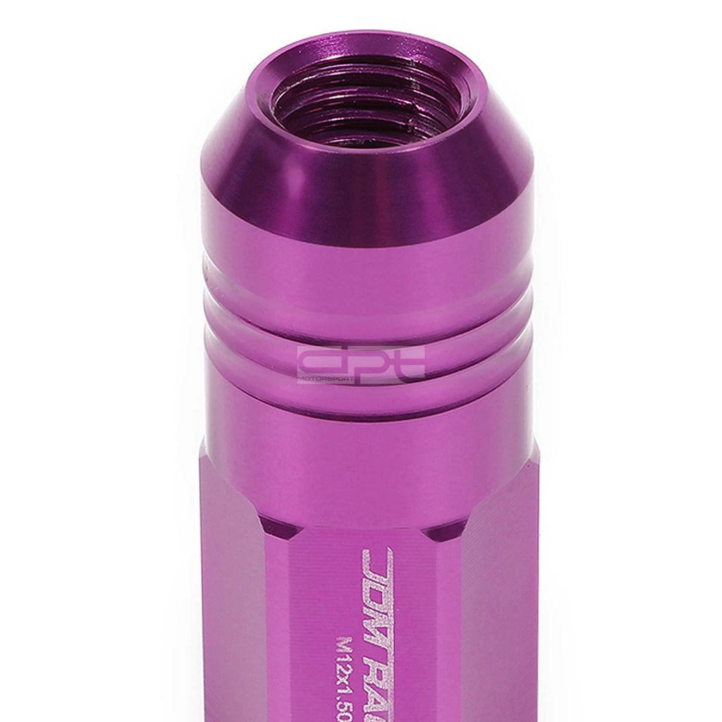 20 PCS Close End M12x1.5 50mm Tall Purple Aluminum Lug Nuts for JDM Vehicles