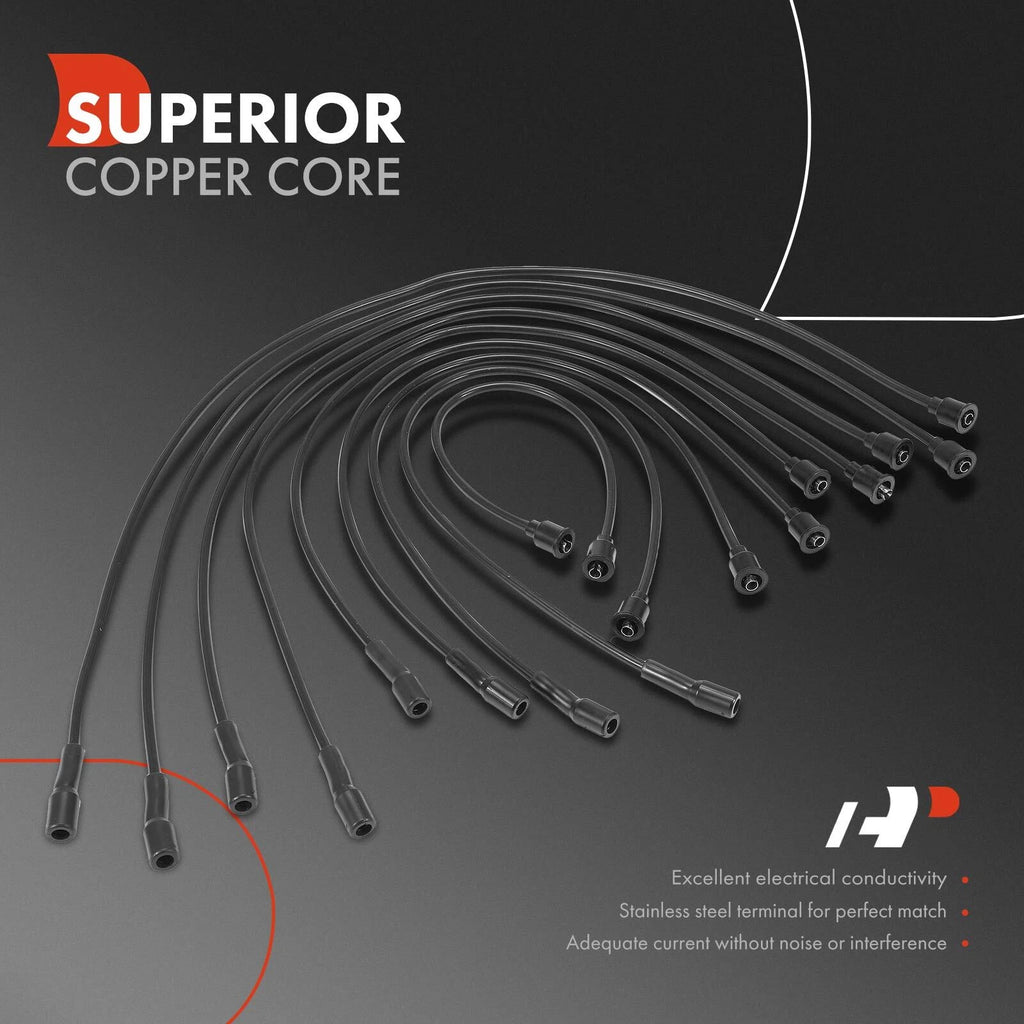 9x Spark Plug Wire Set for Jeep CJ5 Wagoneer (1972-1973)