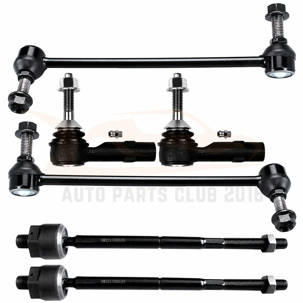Set of 6 Tie Rods & Sway Bars for Lincoln MKS & MKT (2010–2012)