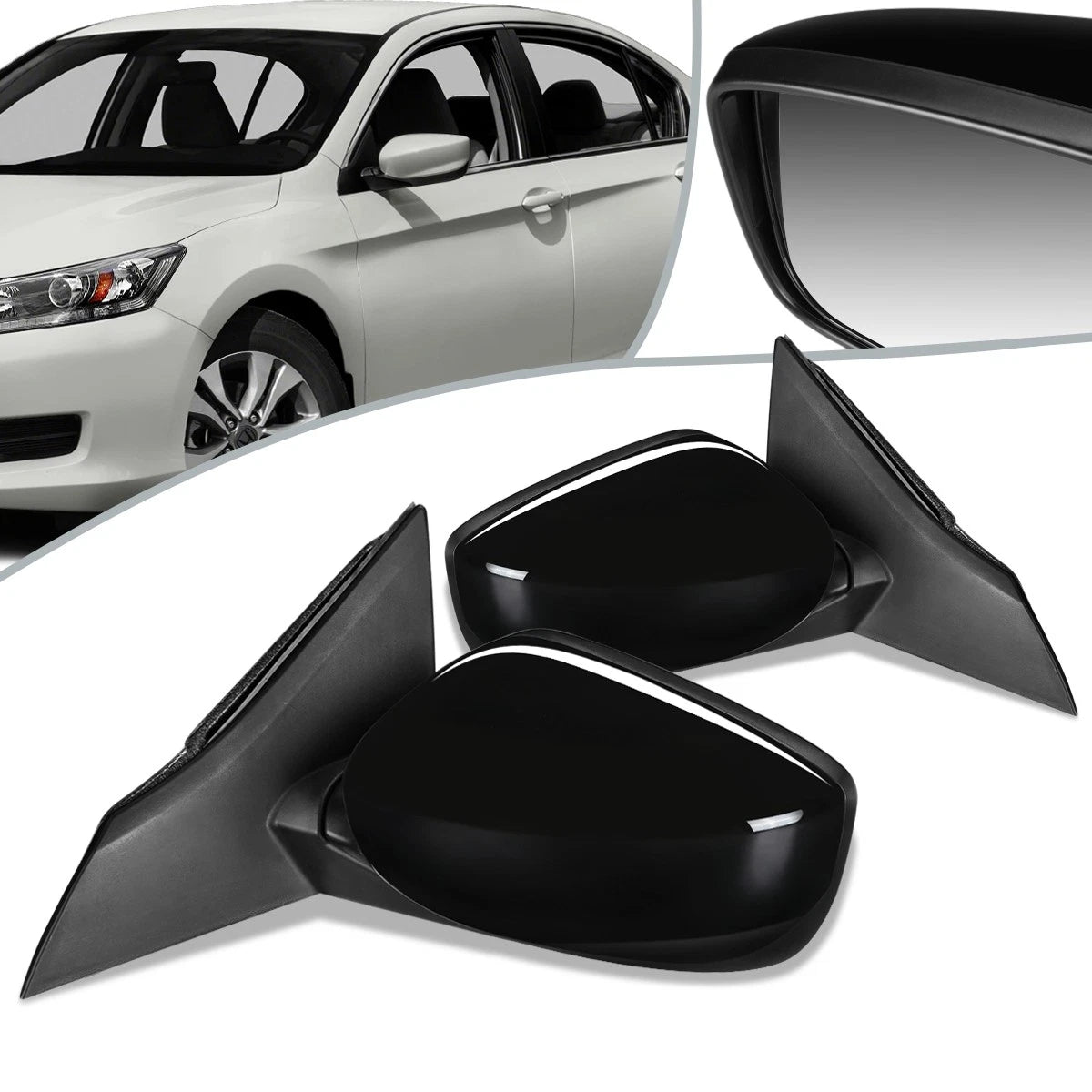Pair Power Side View Door Mirrors for Honda Accord (2013–2017) HO1320272 HO1321272
