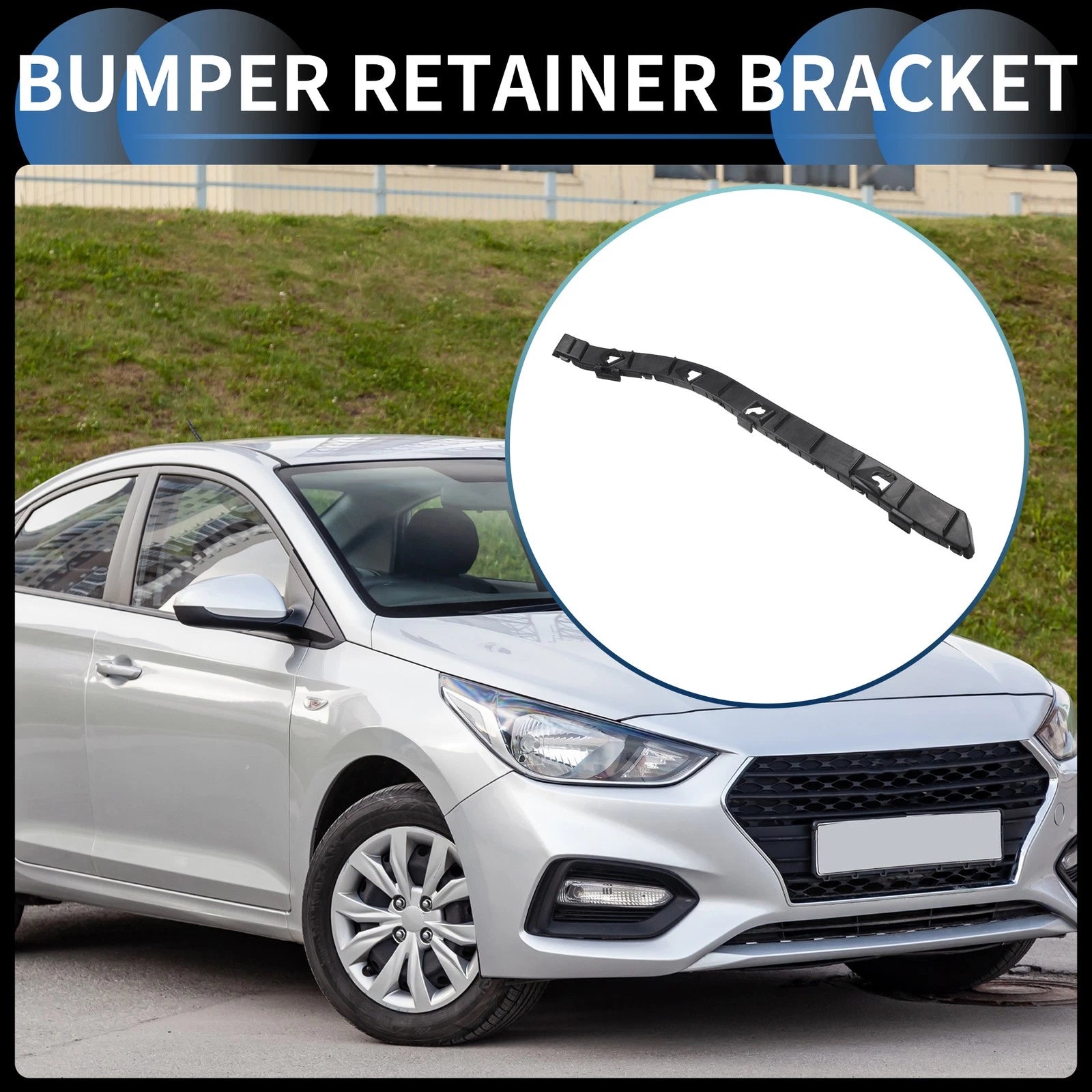 1pc Right Front Bumper Retainer Bracket No. 866141R000 for Hyundai Accent (2012–2017)