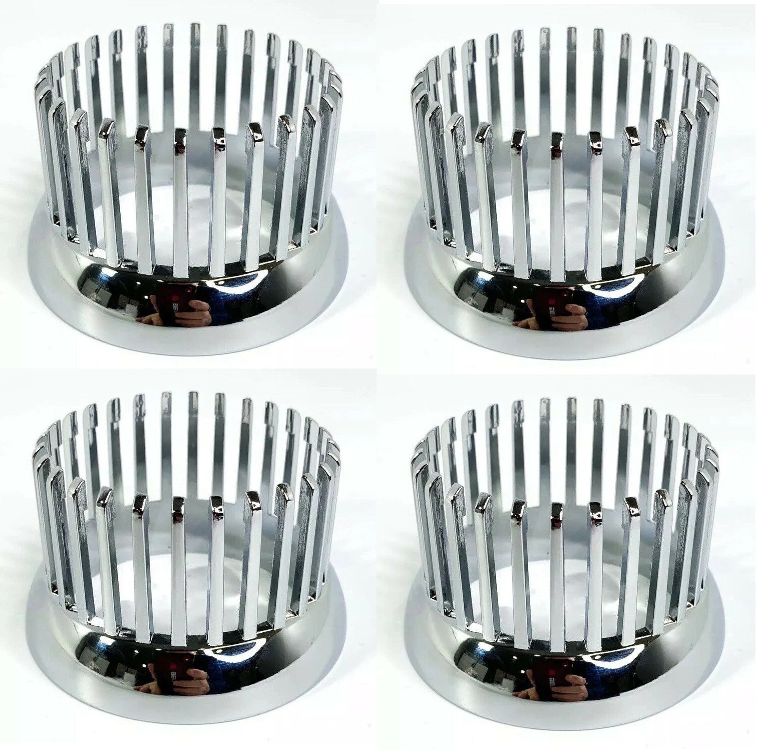Tail Light Bezels Flush Mount Metal Chrome Custom for Cadillac (1959–1960)
