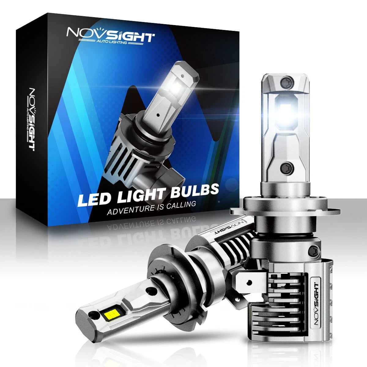 2x H7 LED Headlight Bulb Kit for 80W 18000LM 6500K