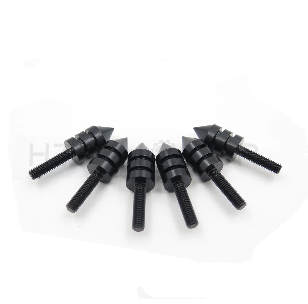 6X Black Windscreen Bolt Screw Kit for Motorcycle (Sport Bike Cruiser)