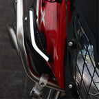 Motorcycle Front Side Aerodynamic Spoilers with White Light