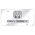 Dual Chrome Plain on Chrome License Plate -Officially Licensed for Honda Odyssey