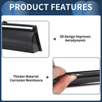 Set of 4 Window Deflectors for Toyota Camry (2007) - Side Vent Visors Black