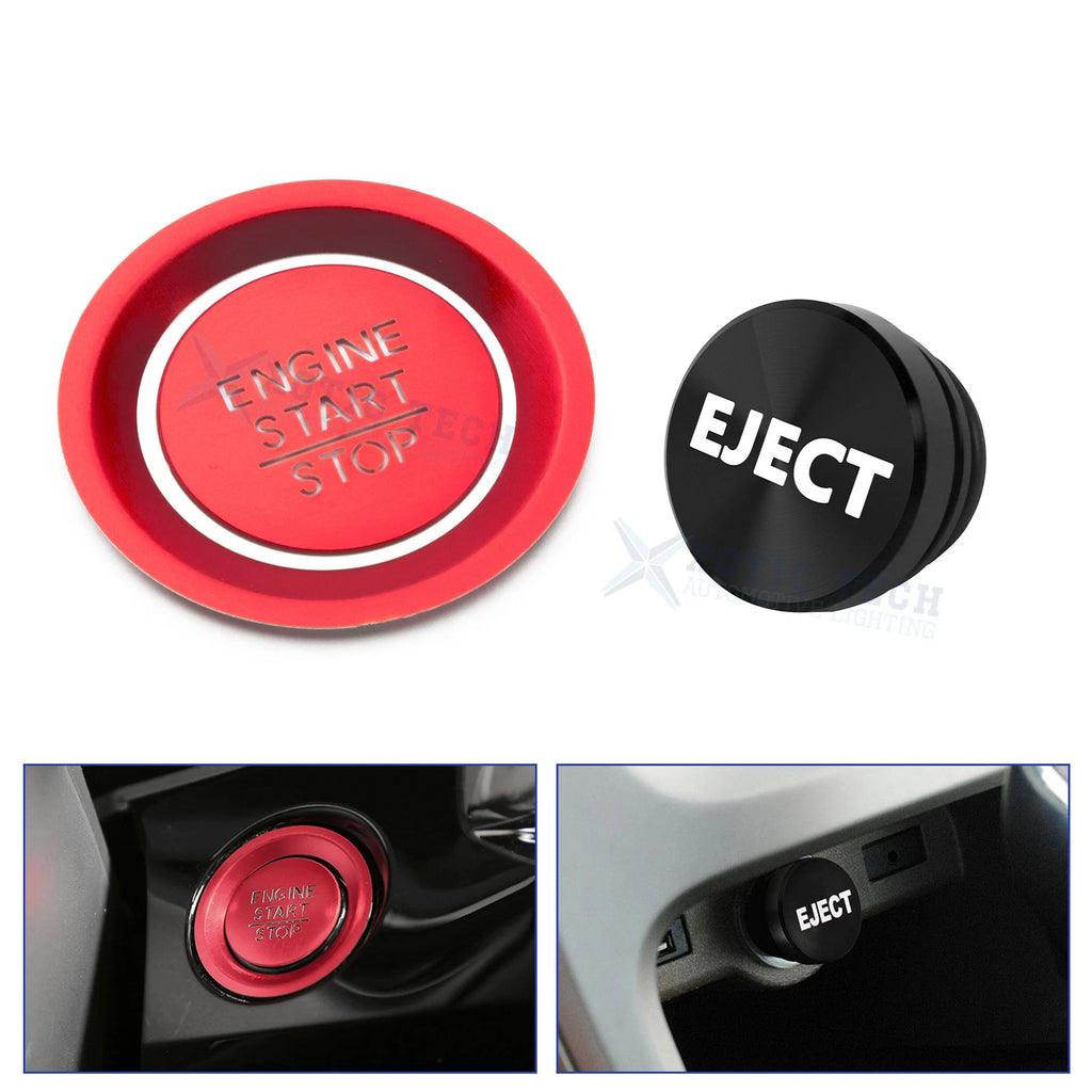 Engine Start + Black Cigarette Lighter Eject Button Trim for Honda Civic (2022–2026)
