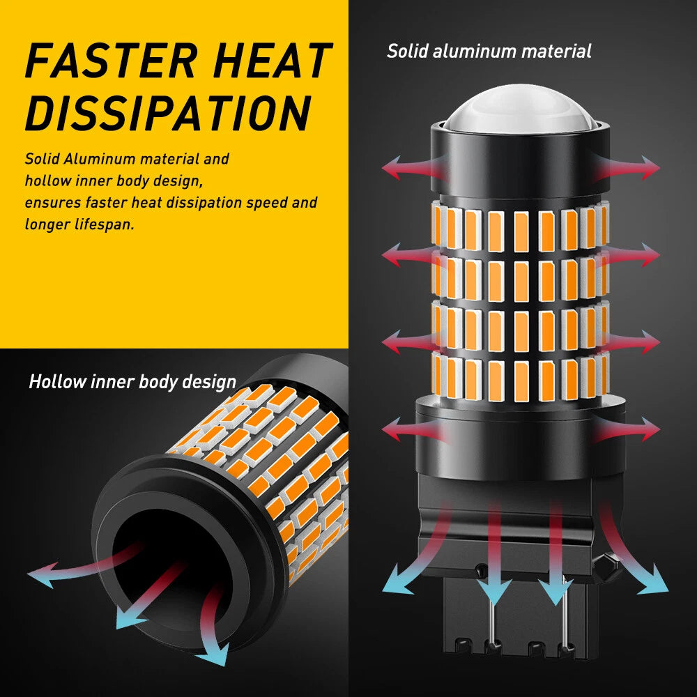 2X Amber LED Turn Signal Parking Marker Light Bulb for Make Model