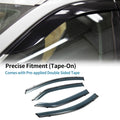 Window Deflectors for Toyota Corolla (2014–2018) - Side Window Vent Visors Black