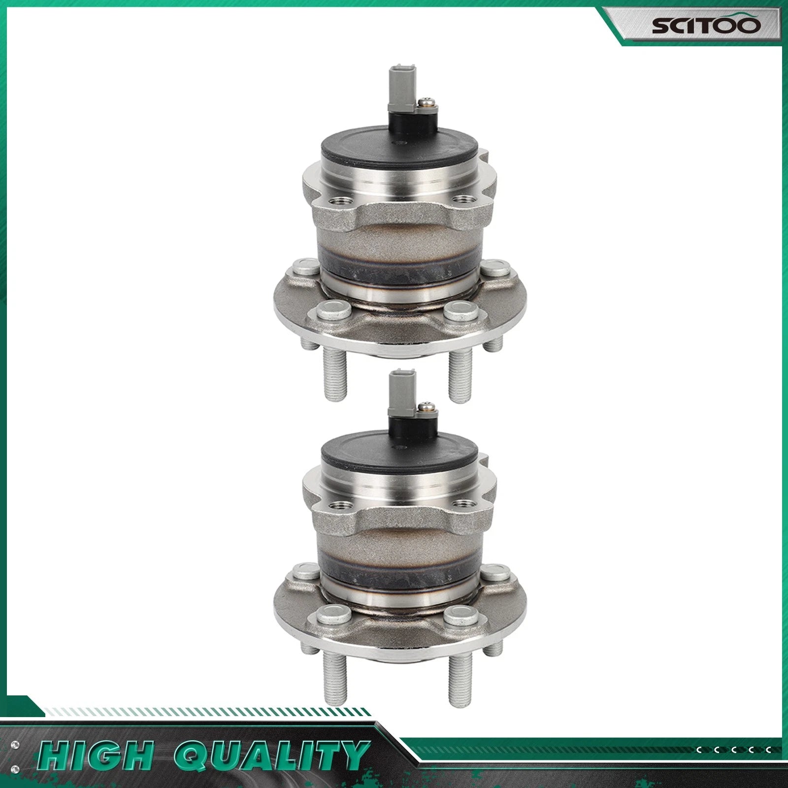 2X Rear Wheel Bearing Hub Assembly 512496 for Ford Escape (2013–2019) FWD