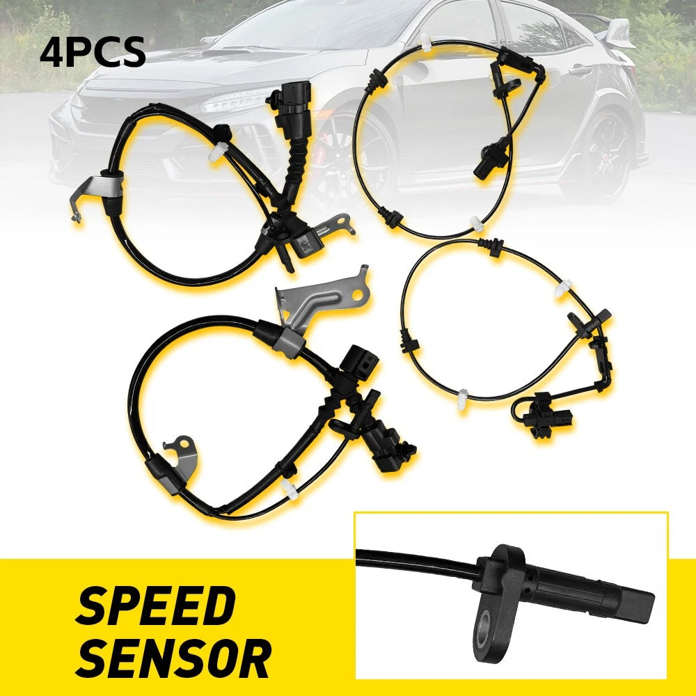 4X ABS Wheel Speed Sensor Set for Honda Civic (2016–2021) Insight (2019–2021)
