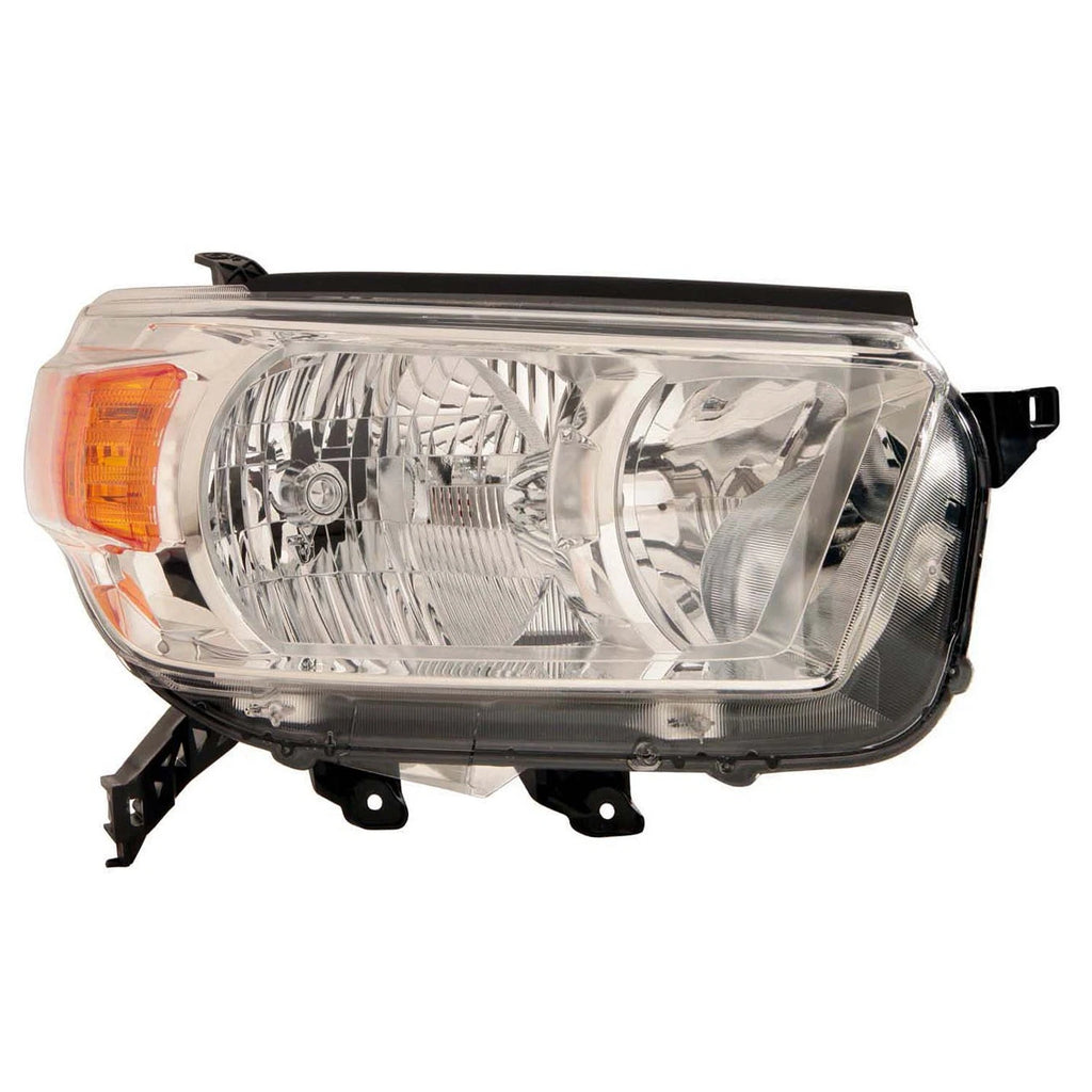 Replacement Passenger Side Head Light Lens Housing with Chrome Bezel for Toyota