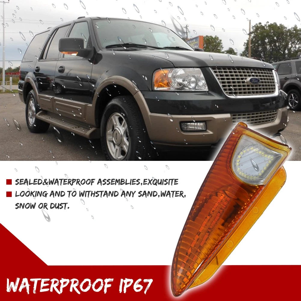 Dynamic Amber LED Mirror Signal Puddle Light for Ford Expedition Navigator (2003–2006)