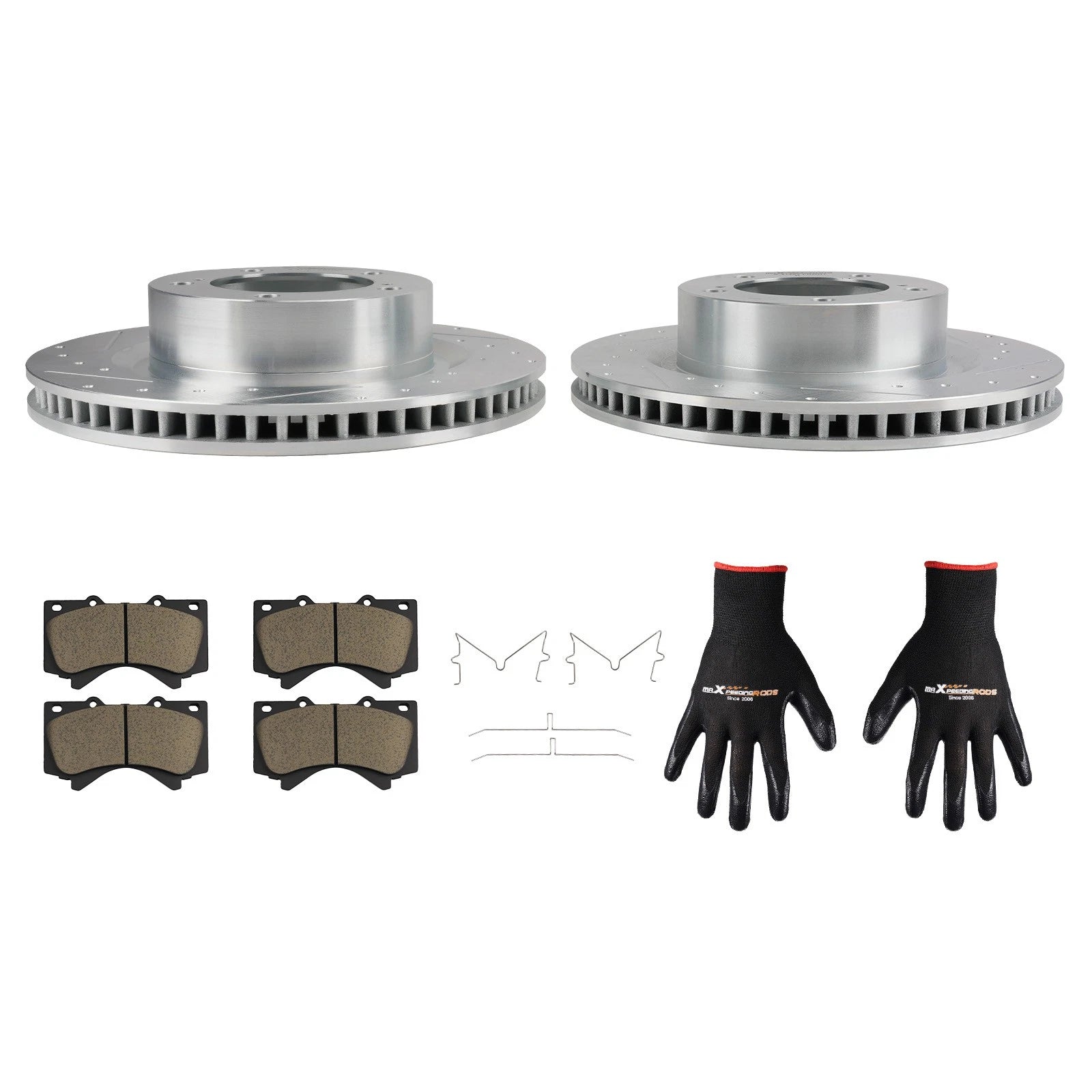 Front Left & Right Brake Rotors & Ceramic Pads Kit for Lexus LX570 (2016–2021) S-31482 P-1303