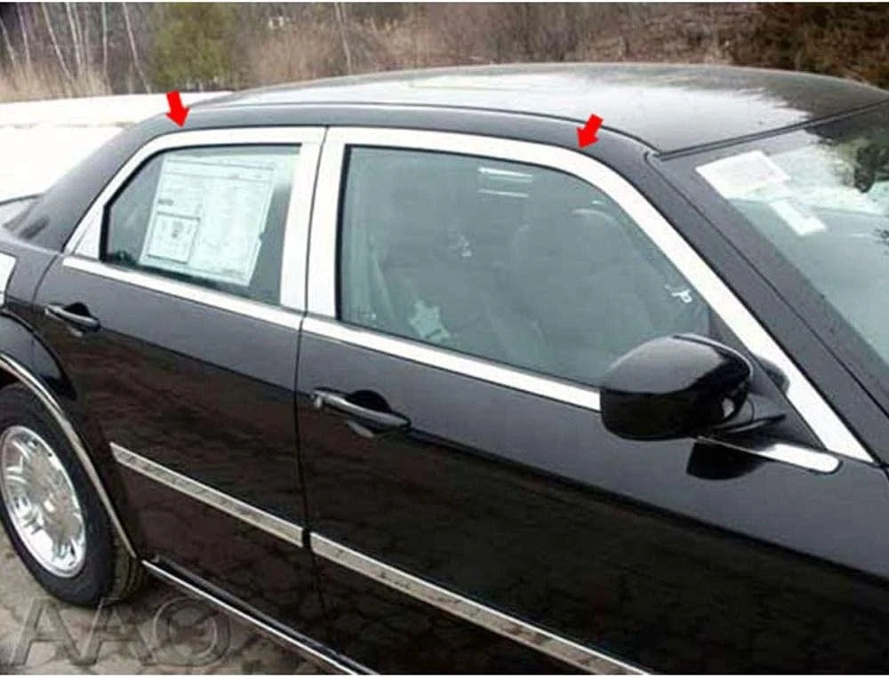 4pc. Luxury FX Stainless Window Pkg (w/o Posts) for 2005-2010 Chrysler 300/C 4D