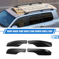 Set of 4 Roof Rack Side Rails End Covers for Toyota Land Cruiser (2008–2021) Black