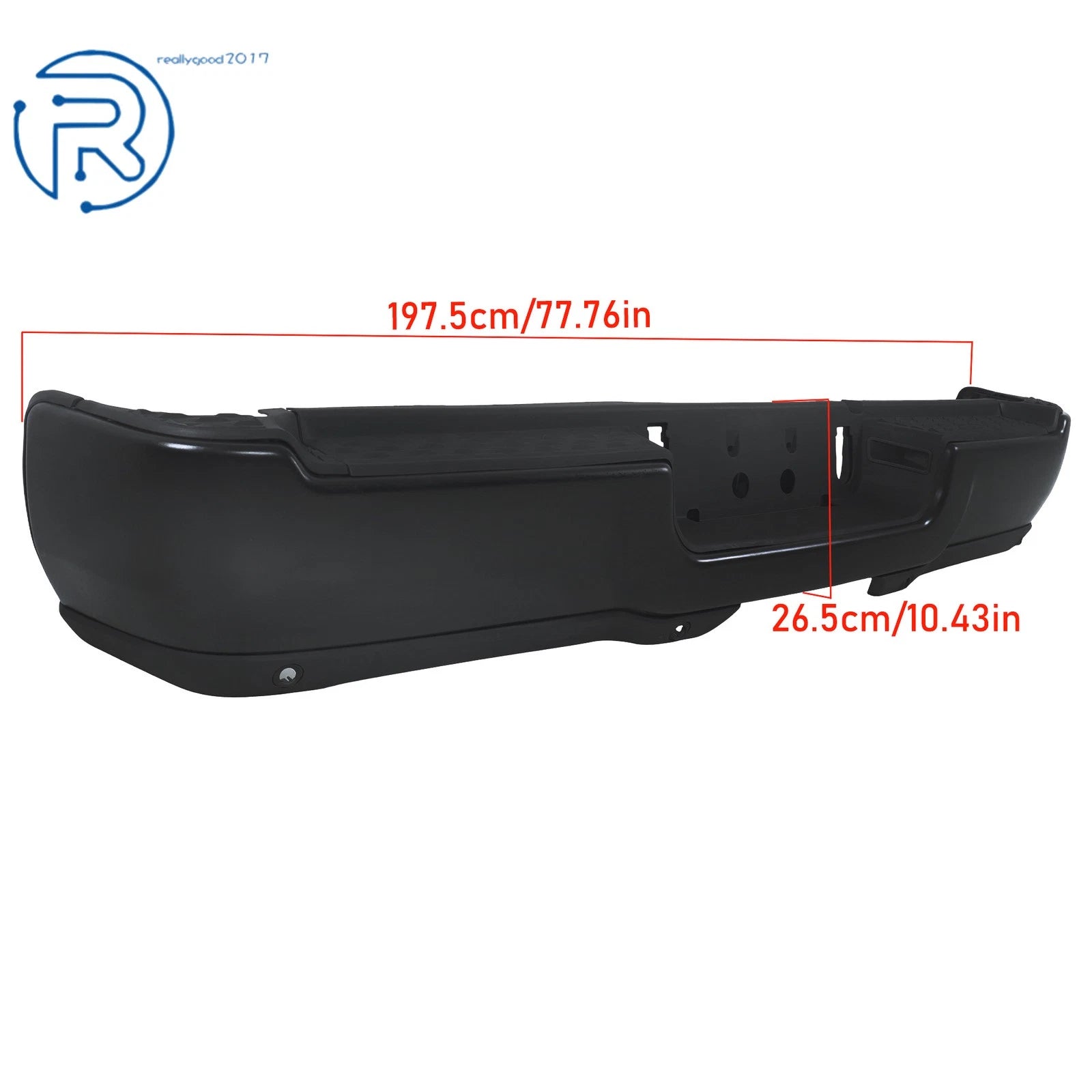 Black Step Rear Bumper for RAM 2500 (2019-2024) with Park Assist