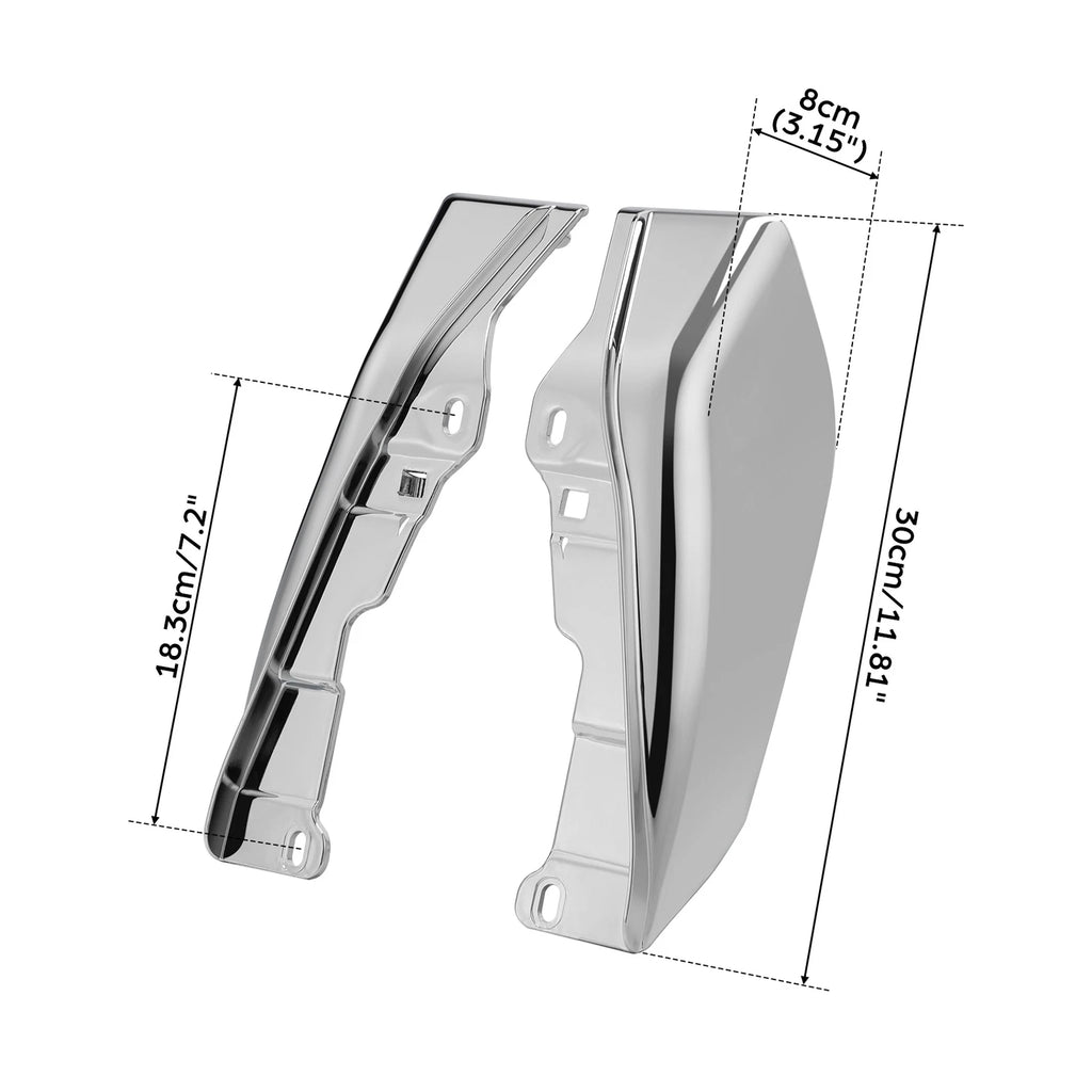 Chrome Mid-Frame Air Deflectors for Harley Touring Street Glide (2009–2023)